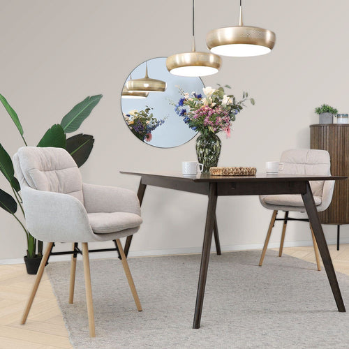 Nolon Nena-Mia Eetkamerstoelen Set van 2 - Beige - Naturel Hout - vtwonen shop