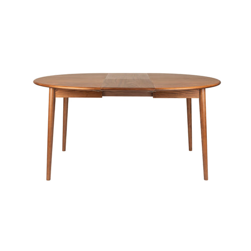 Zuiver Twist Uitschuifbare Eettafel Rond 120/160 cm Walnoot - Bruin - vtwonen shop