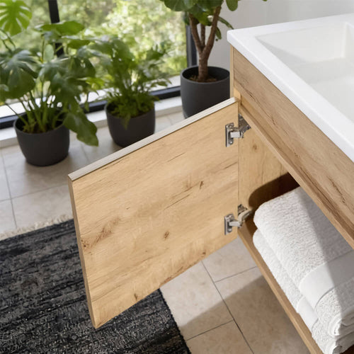 Home Deluxe Badkamermeubel BORKUM - MDF eik