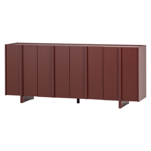 WOOOD dressoir Basu - Grenen - Bordeauxrood - 85x200x46