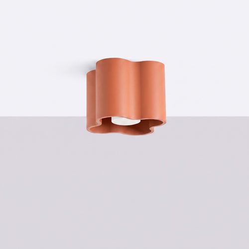 Sollux Lighting Plafondlamp OVIO 1 rode oker GU10 - 12x12x10cm