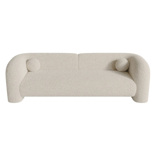 Sia Home - Rechte bank NOLA - Bouclette stof - Crème - 226cm