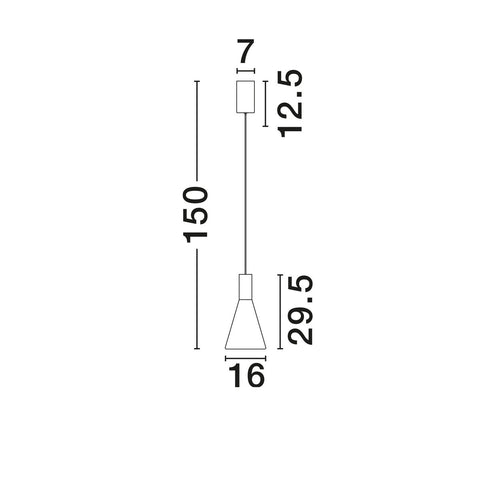 Nova Luce VOI Slanke hanglamp voor aan het plafond, rookkleurig messing goud, Triac dimbare LED 8W 182lm 3000K