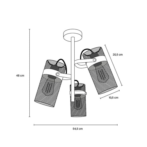 Home Deluxe plafondlamp LAMBA