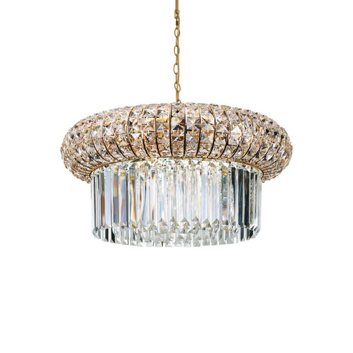 Ideal Lux NABUCCO - Kristallen plafondlamp voor binnen, 12 lampen, goud, E14
