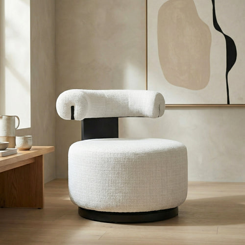 DÉJA Living Draaifauteuil Caranza - Off White Stof