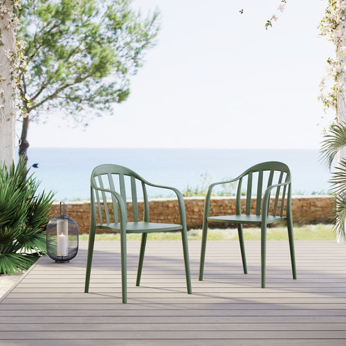 Kare Design Tuinstoel met armleuningen Flores groen - vtwonen shop