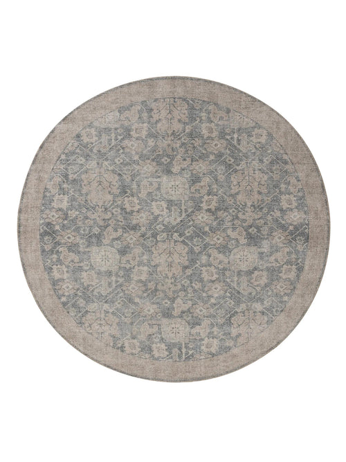 benuta vloerkleed Lorenzo - donkergrijs - ø 240 cm