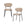 WOOOD eetkamerstoelen Kjeld - Chenille - Bruin - Set van 2