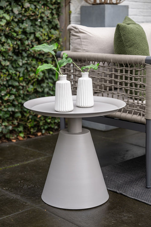 Zavala bijzettafel - diameter 50xH48 cm - taupe - vtwonen shop