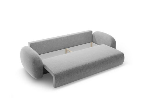 Cosmopolitan Design Slaapbank met opbergdoos Tonale 3-zits, chenille lichtgrijs - 105x262x88cm