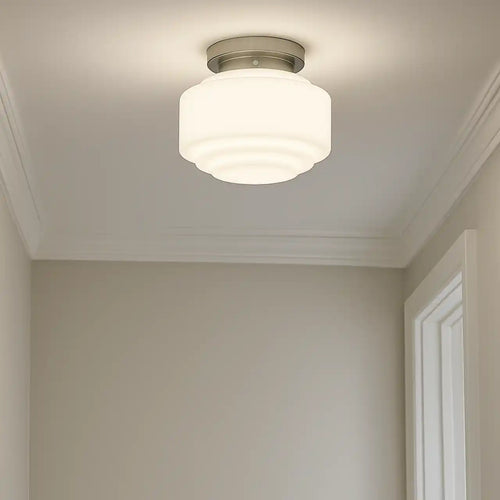 Highlight plafondlamp Deco - 1 lichts - 30  x 24   cm - mat chroom wit - vtwonen shop