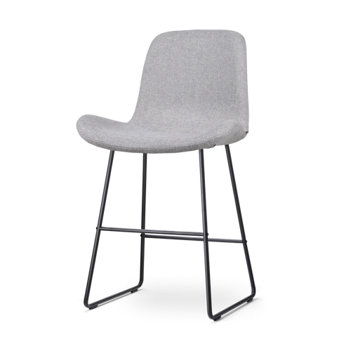 Nolon Nino-Fé Barkruk Lichtgrijs - Zwart Onderstel - 65 cm - vtwonen shop