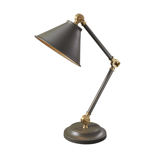 Elstead Provence Element - 1 lichte tafellamp grijs, verouderd messing, E27