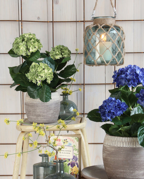 Mica Decorations Hortensia Kunstplant in Bloempot Stan - H45 x Ø45 cm - Groen - vtwonen shop