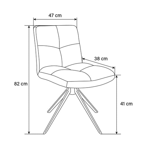 Home Deluxe Eetkamerstoel NODA Snoer Crème Aantal: 4