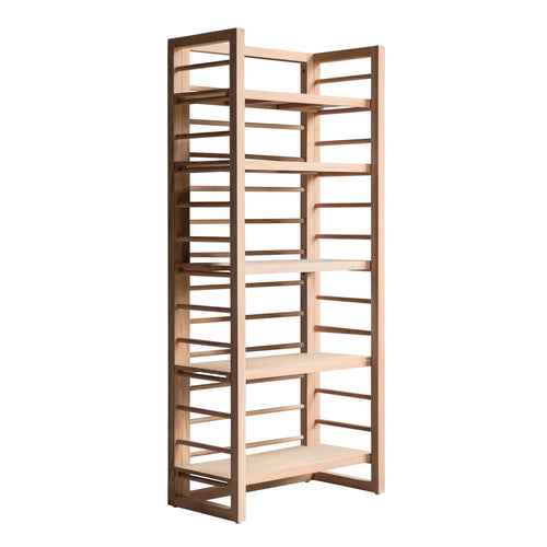 Tikamoon Hoge boekenkast van massief teakhout - Naturel - vtwonen shop