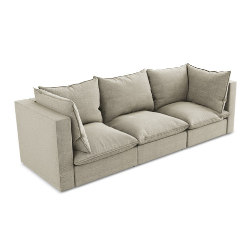 LaMiaSofa 3-zits bank Ravenna - bouclé - taupe - 255x90x77