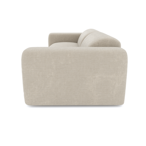 Sia Home - Bank MYRA - getextureerd fluweel beige 205cm
