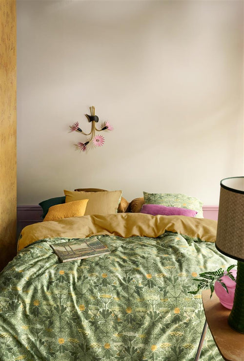 At Home by BeddingHouse dekbedovertrek Ancient - 140x200/220 cm - olijfgroen - vtwonen shop