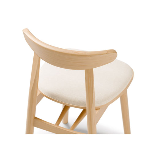 Set van 2 stoelen Bony structurele stof wit - 47x42x80cm