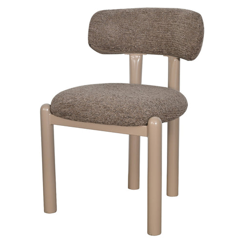 DÉJA Living Eetkamerstoel Thijn - Taupe Stof - 56x52x79cm - Set van 2