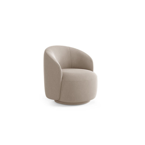 Cosmopolitan Design - Draaistoel Savona structurele stof cappuccino - 72.5x69x70.5cm
