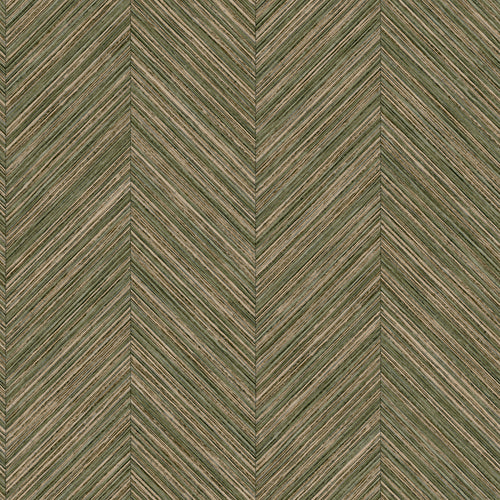 Sanders & Sanders behang visgraat-motief vergrijsd olijfgroen - 53 cm x 10 m - 640249