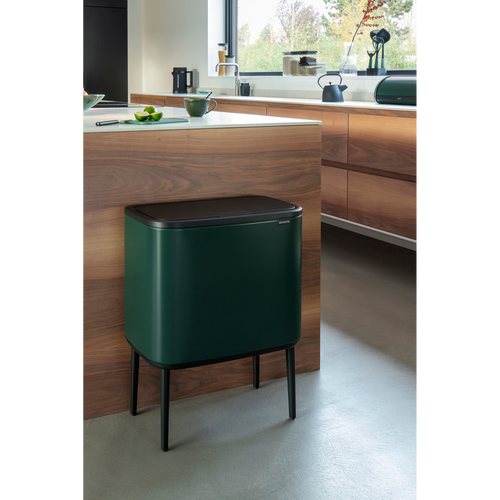 Brabantia Bo Touch Bin, met 2 binnenemmers, 11 + 23 liter - Pine Green