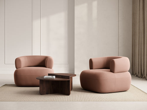 Micadoni Fauteuil Jenny flueel terracotta - 88x90x73cm