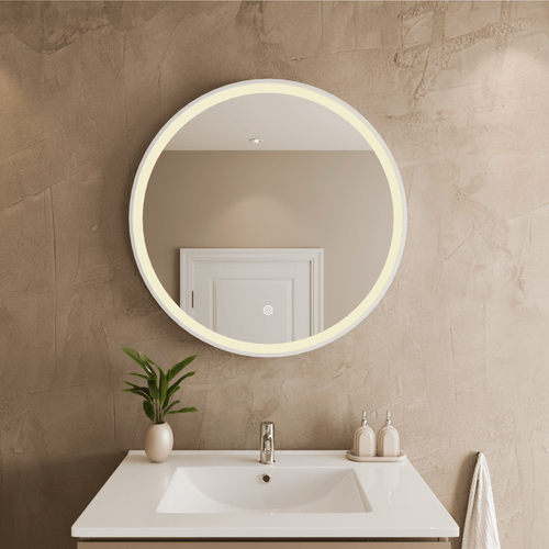 LOMAZOO badkamerspiegel Helsinki - met LED verlichting & spiegelverwarming - rond - 70 cm