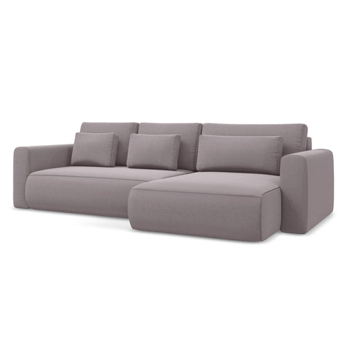 LaMiaSofa hoekbank rechts Perugia - velours - lavendel - 278x149x82