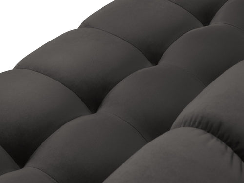 Cosmopolitan Design Panoramische hoekbank rechts Bali 7-zits, flueel, donkergrijs - 256x327x75cm