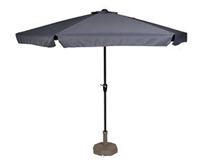 Lesli Living push-up parasol Gemini - grijs - Ø300cm