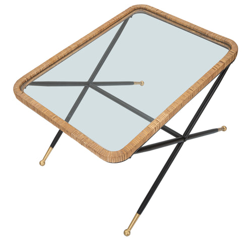 Mauro Ferretti koffietafel - 70x50x45 cm - zwart/bruin