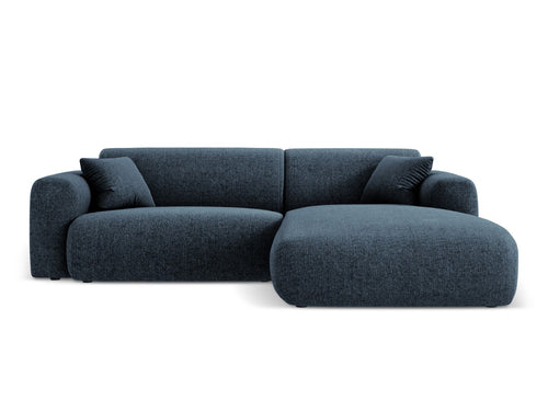 Cosmopolitan Design rechter hoekbank Nolio 4-zits, chenille, koningsblauw - 170x235x72cm