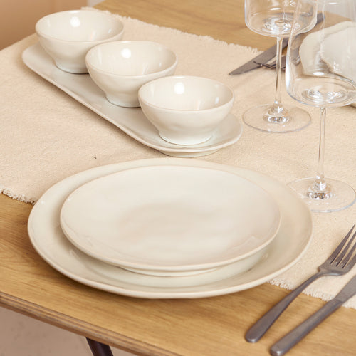 Salt & Pepper - Plat bord 27,5cm beige Rocca - Set van 4