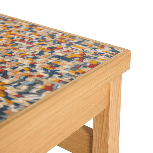 Hübsch bijzettafel Confetti - mdf/oak veneer/oak wood - 40x40xh38cm