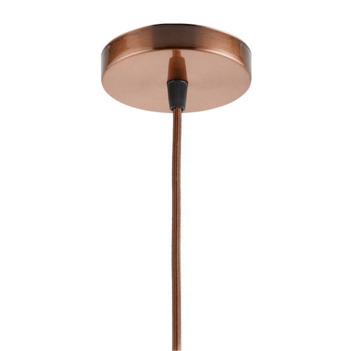 Lighto - Pendel Koper E27 Fitting - Retro - 1.5m Snoer - Met Plafondkap