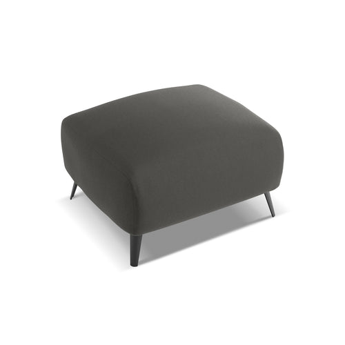 LaMiaSofa Poef Genova - velours - staal - 65x65x44