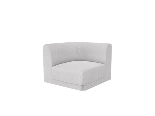 Micadoni Hoekmodule Miley boucle lichtgrijs - 90x90x70cm