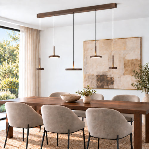 Highlight hanglamp Falcon - 5 lichts - 120  x  160   cm - bruin