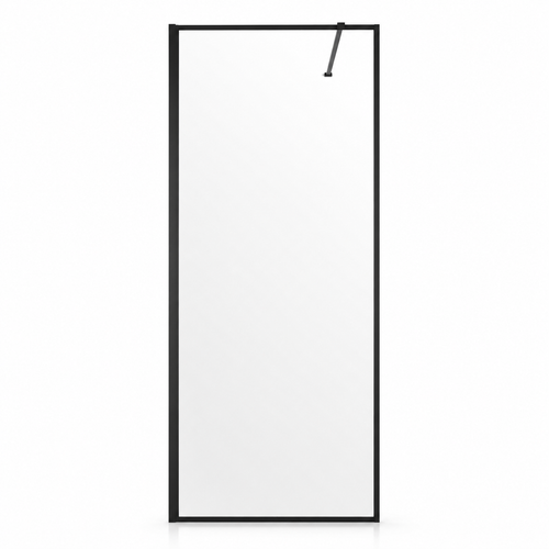 Badplaats Douchewand Georgia 50 x 200 cm – Zwart – Inloopdouche 8 mm Veiligheidsglas