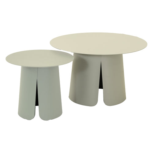 Lesli Living sidetable Oslo - crème - Ø45x39cm