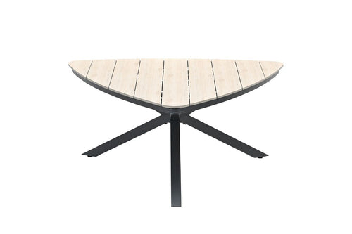 Edison tafel - triangelvorm - 170 cm-carbon black-light teak Vironwood - vtwonen shop