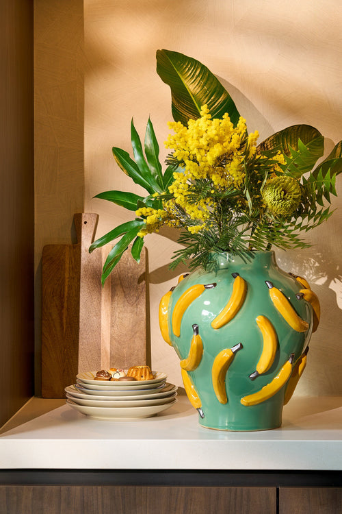 Mica Decorations Moza Vaas - H38 x Ø34 cm - Keramiek - Lichtgroen - vtwonen shop