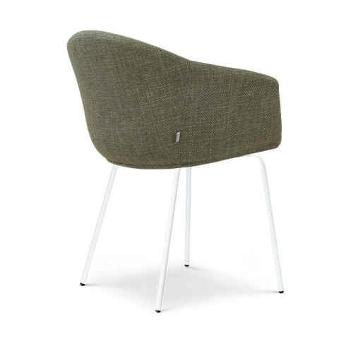 Nolon Nora-Otis eetkamerstoel forestgroen - wit onderstel - vtwonen shop