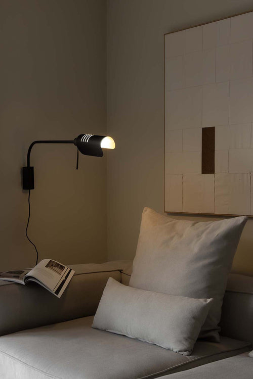 Faro Martinica XL Leeswandlamp Zwart, Blauw 1x E27