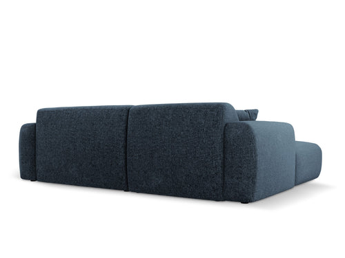Cosmopolitan Design rechter hoekbank Nolio 4-zits, chenille, koningsblauw - 170x235x72cm