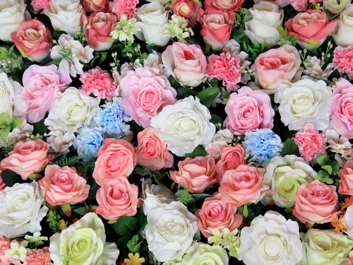 Sanders & Sanders fotobehang rozen roze, groen en wit - 375 x 270 cm - 600539